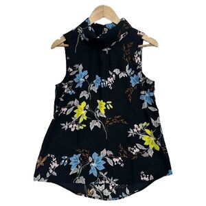 Apt. 9 Black Floral Sleeveless Blouse - Size Small